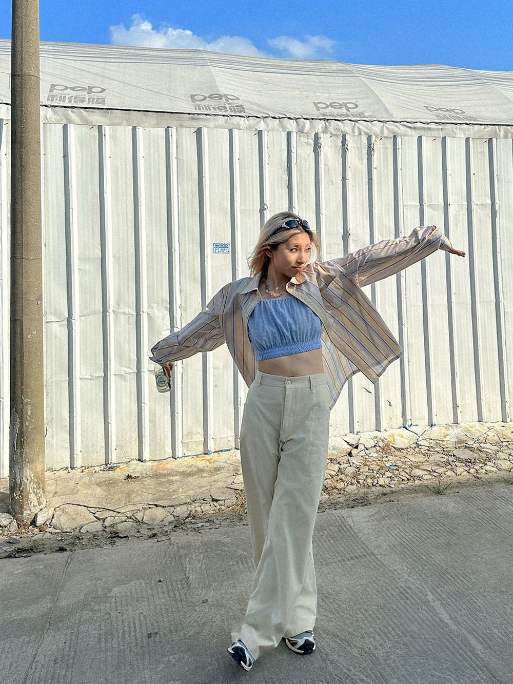 MUKTANK x TWOPLUMGIRLS Versatile Khaki Casual Pants
