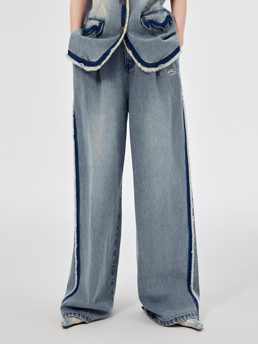 MUKZIN Blue Denim Casual Pant