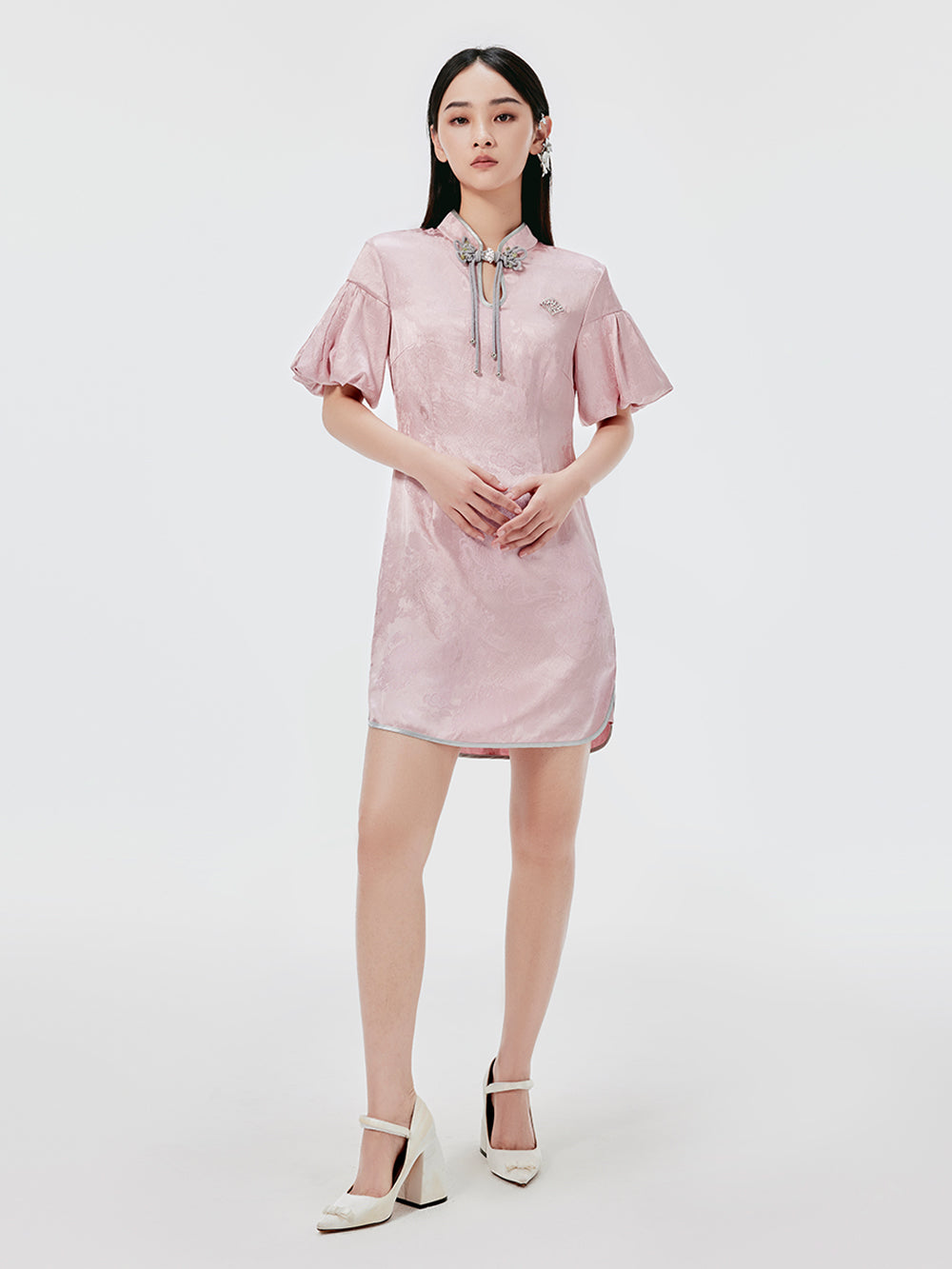 MUKZIN Vintage Jacquard Cheongsam Dress