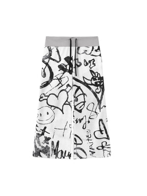 MUKTANK x Damage Asia Berlin Graffiti Low-waist Sporty Casual Pants