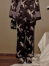 MUKZIN Cizhou Kiln Chinese Traditional Circus Pajama Brown Pants
