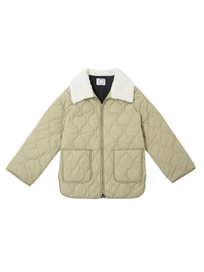 MUKTANK Lapel Quilted Jacket