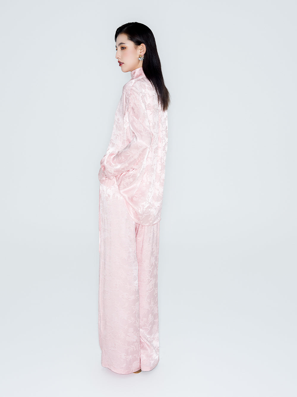 MUKZIN Linglong "Intoxicated by Flowers" - Neo-Chinese Relaxed Wide-Leg Trousers