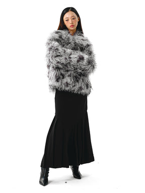 MUKTANK x LOUNUTAKU Retro Grayish White Fur Coat for Winter
