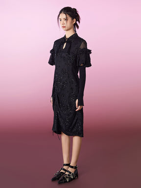 MUKZIN Sequin Embroidery New High-quality Dress Cheongsam