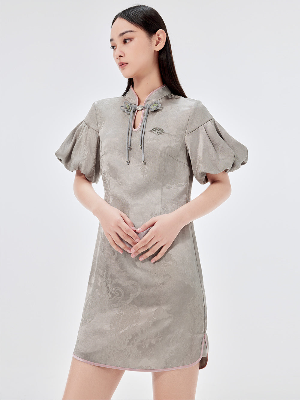 MUKZIN Vintage Jacquard Cheongsam Dress