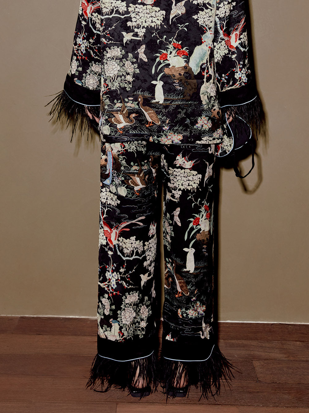 MUKZIN Birds Adoring the Phoenix Pajama Pants