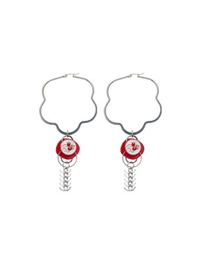 MUKTANK× DARKNESS LAB POSTPUNK-Irregular Embossed Earrings