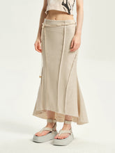 23SS Frayed Irregular Fish Tail Skirt Popular Slim All-match