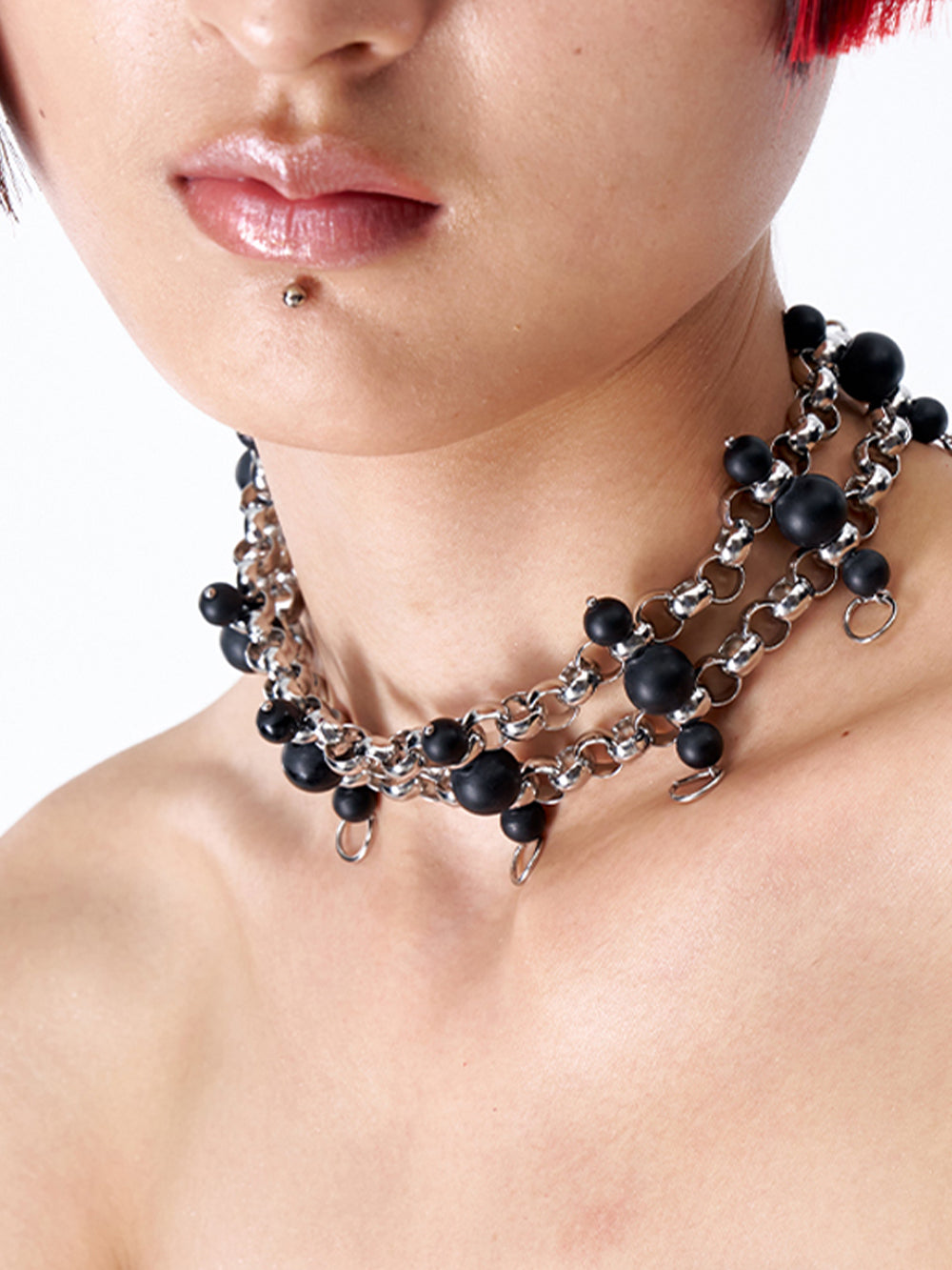 MUKTANK× DARKNESS LAB POSTPUNK-Detachable Adjustable Necklace Waist Chain