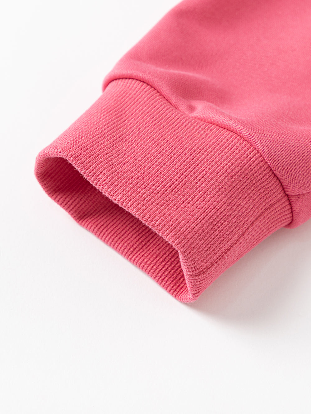 MUKZIN Pink Cute Embroidered Campus Style Sweatshirt
