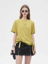 MUKTANK×WESAME Knitted Asymmetrical Lace-up T-shirts