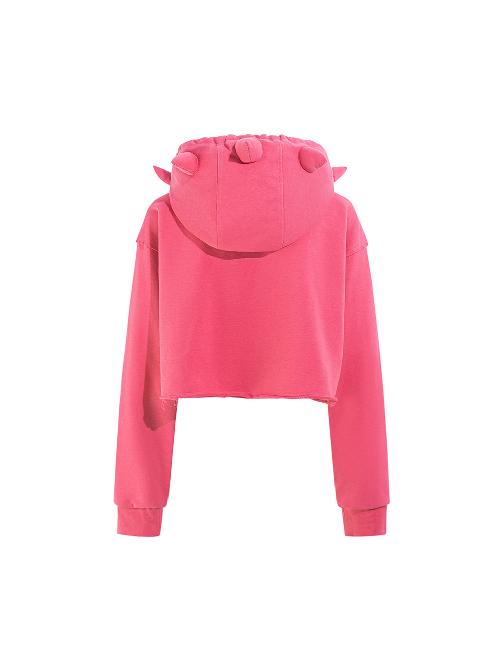 MUKZIN Pink Cute Embroidered Campus Style Sweatshirt