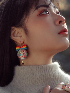 MUKTANK×QUANDO Rainbow 4K Gold Plated Earrings
