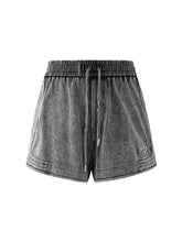 MUKZIN Washed Solid Color Lace-Up Casual Classic Women's Shorts