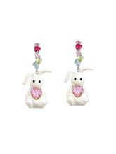 MUKTANK×SUN HUNTER Fantastic Forest + 3D Printed Enamel Earrings White Rabbit