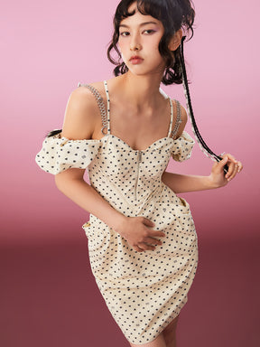 MUKZIN Heart Pattern Elegant Fashion Date Dress