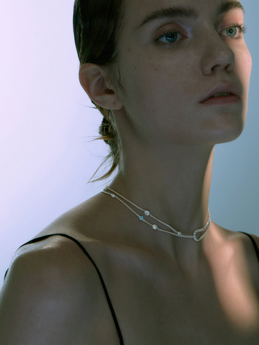 MUKTANK×PEARLONA Oceanic Feel/ Sparkling Baroque Pearl Double Strand Necklaces