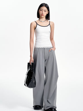 MUKTANK x WESAME Loose Fit Wide-Leg Pants