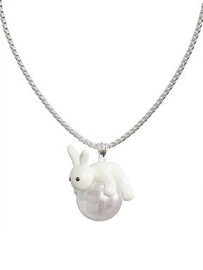 MUKTANK×SUN HUNTER Fantastic Forest + Embracing Pearl Rabbit Necklaces