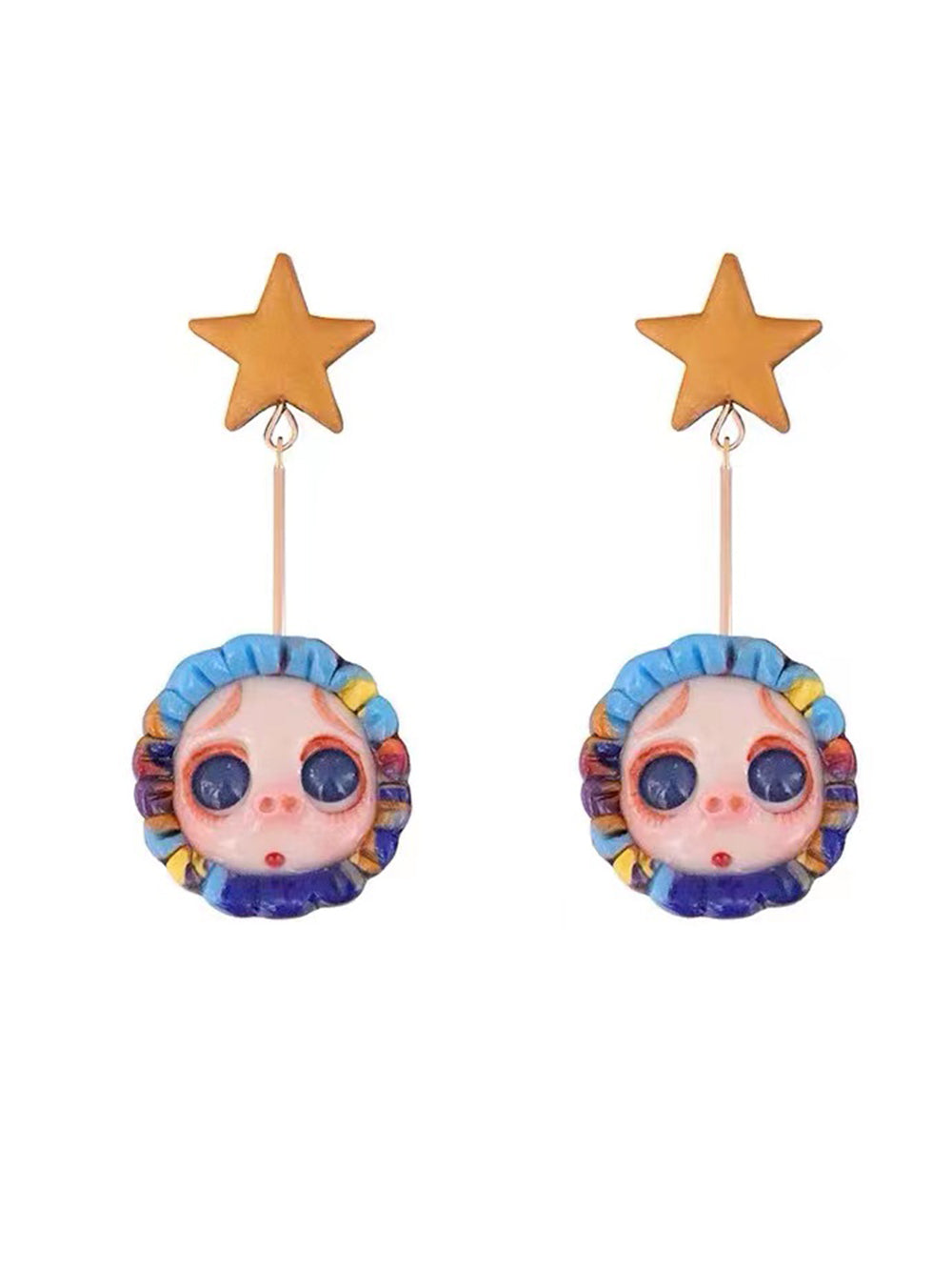 MUKTANK×QUANDO Starry Pig Sterling Silver Earrings/Soft Pad Ear Clips