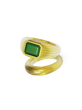 MUKTANK×Mandarin Zan Club Retro Jade Rings