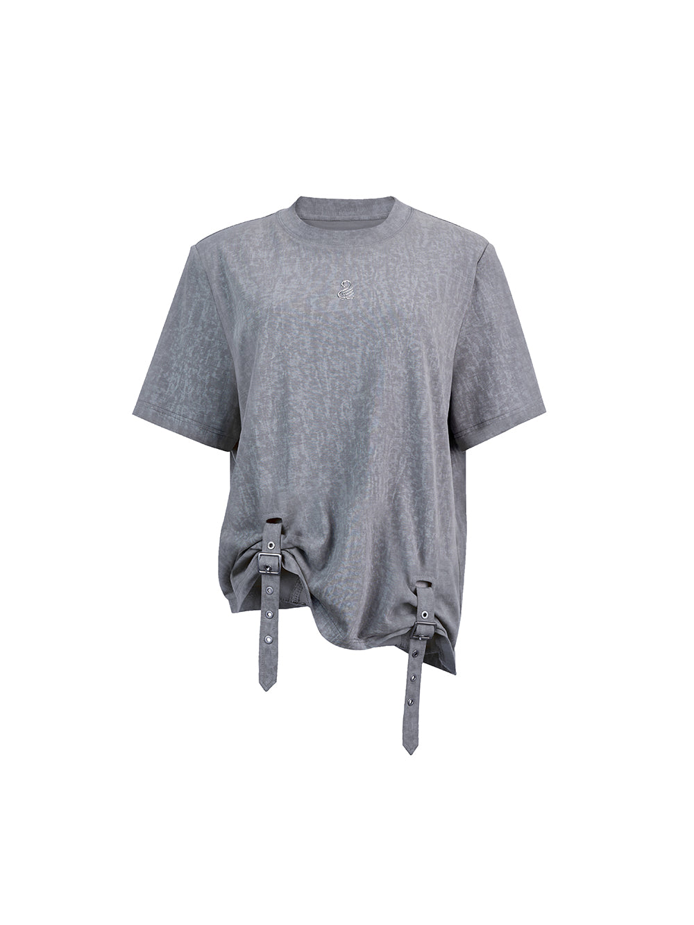 MUKTANK×WESAME Knitted Asymmetrical Lace-up T-shirts