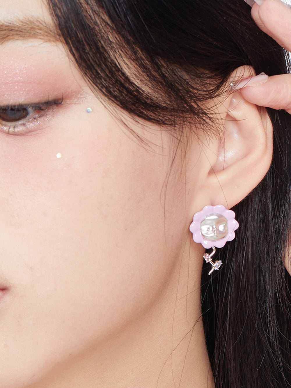 MUKTANK×QUANDO Mori Flower Dream Sterling Silver Earrings