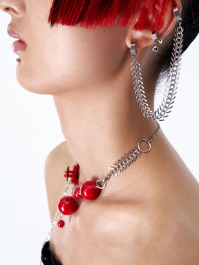 MUKTANK× DARKNESS LAB POSTPUNK-Fishbone Integrated Ear Clip