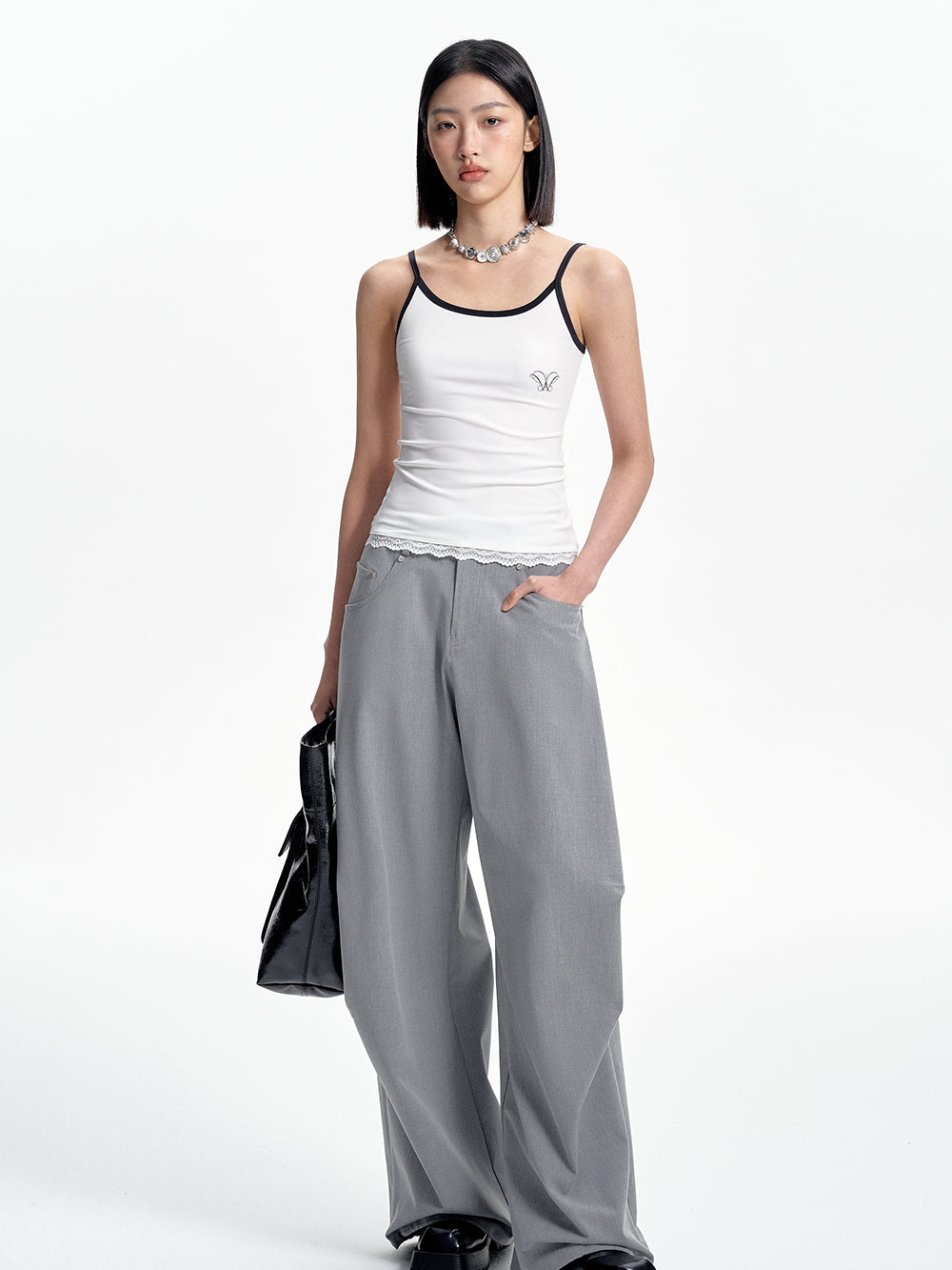 MUKTANK x WESAME Loose Fit Wide-Leg Pants