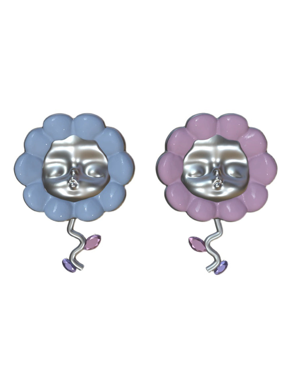 MUKTANK×QUANDO Mori Flower Dream Sterling Silver Earrings