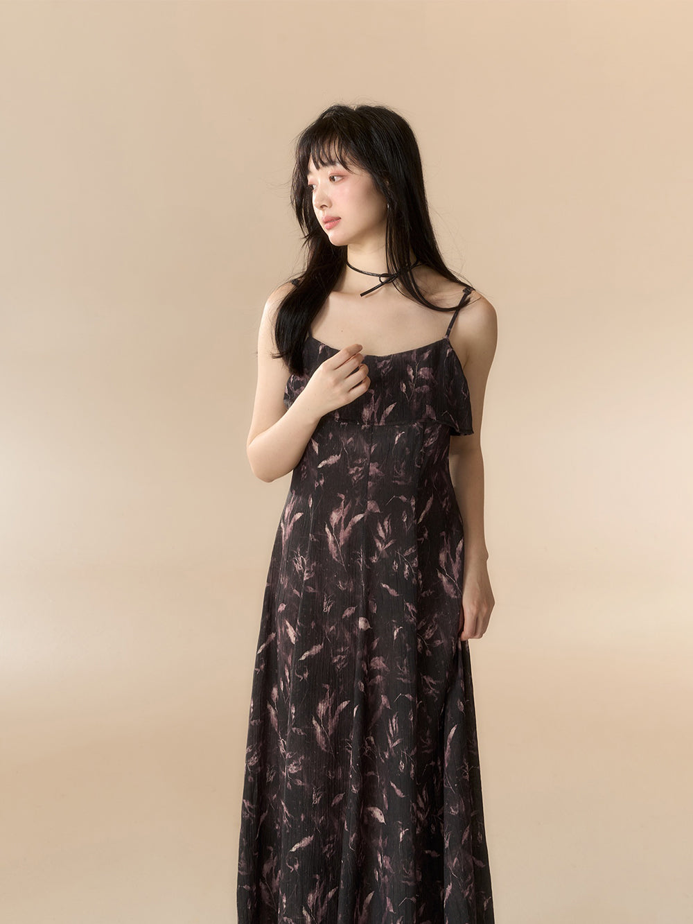 MUKTANK X LOUMUTAKU New Chinese-Style Off-shoulder Tie-dye Dress