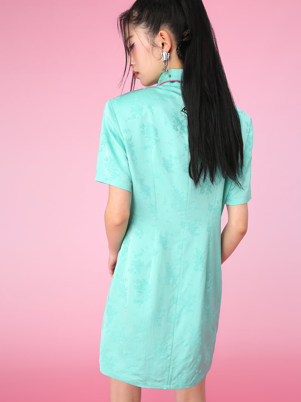 MUKZIN Cheongsam New Green Slim Dress Charming