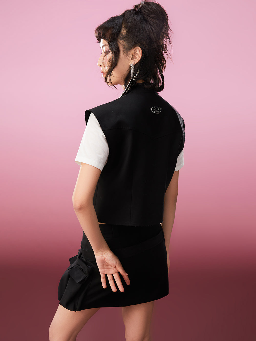 MUKZIN Fake two-piece Stitching Color Matching Commuter Style Fashion Jacket