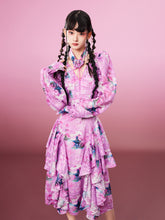 MUKZIN Chiffon Age-reducing Print Elegant Retro Dress