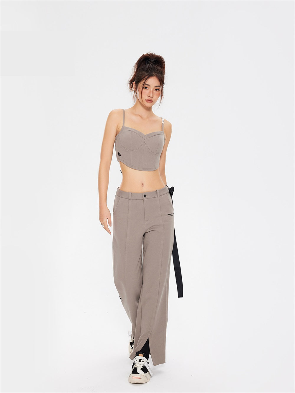 MUKTANK×ARDENCODE W Freedom | Fishbone Belt Tight Waist Bandeau Camisole Vest