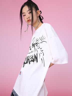 MUKZIN Loose Printed Casual All-match T-shirts