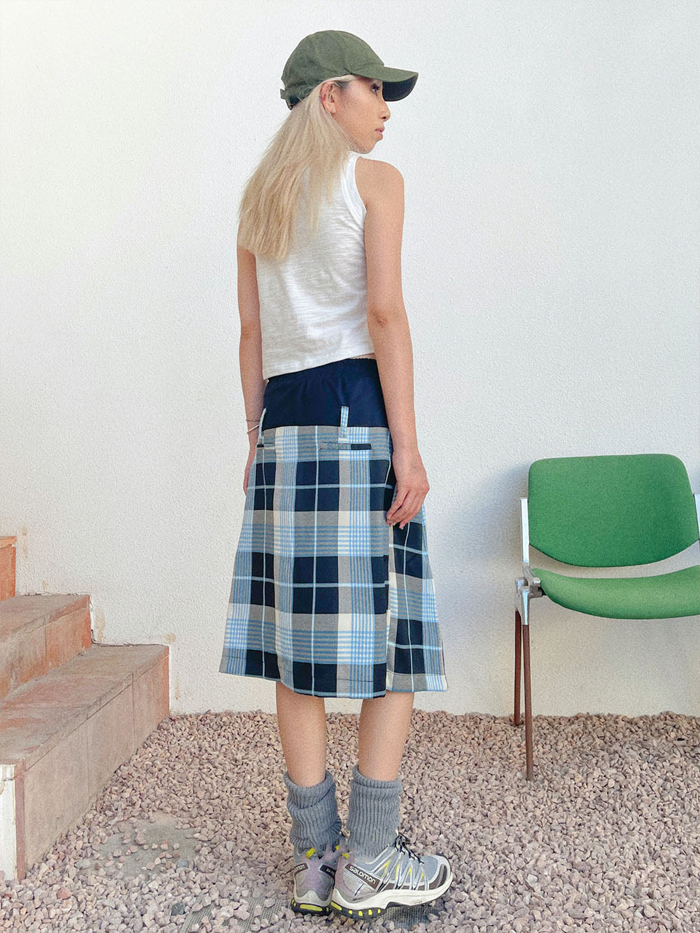 MUKTANK x TWOPLUMGIRLS Breathable Perforated Crinkle Cotton Cami for Summer
