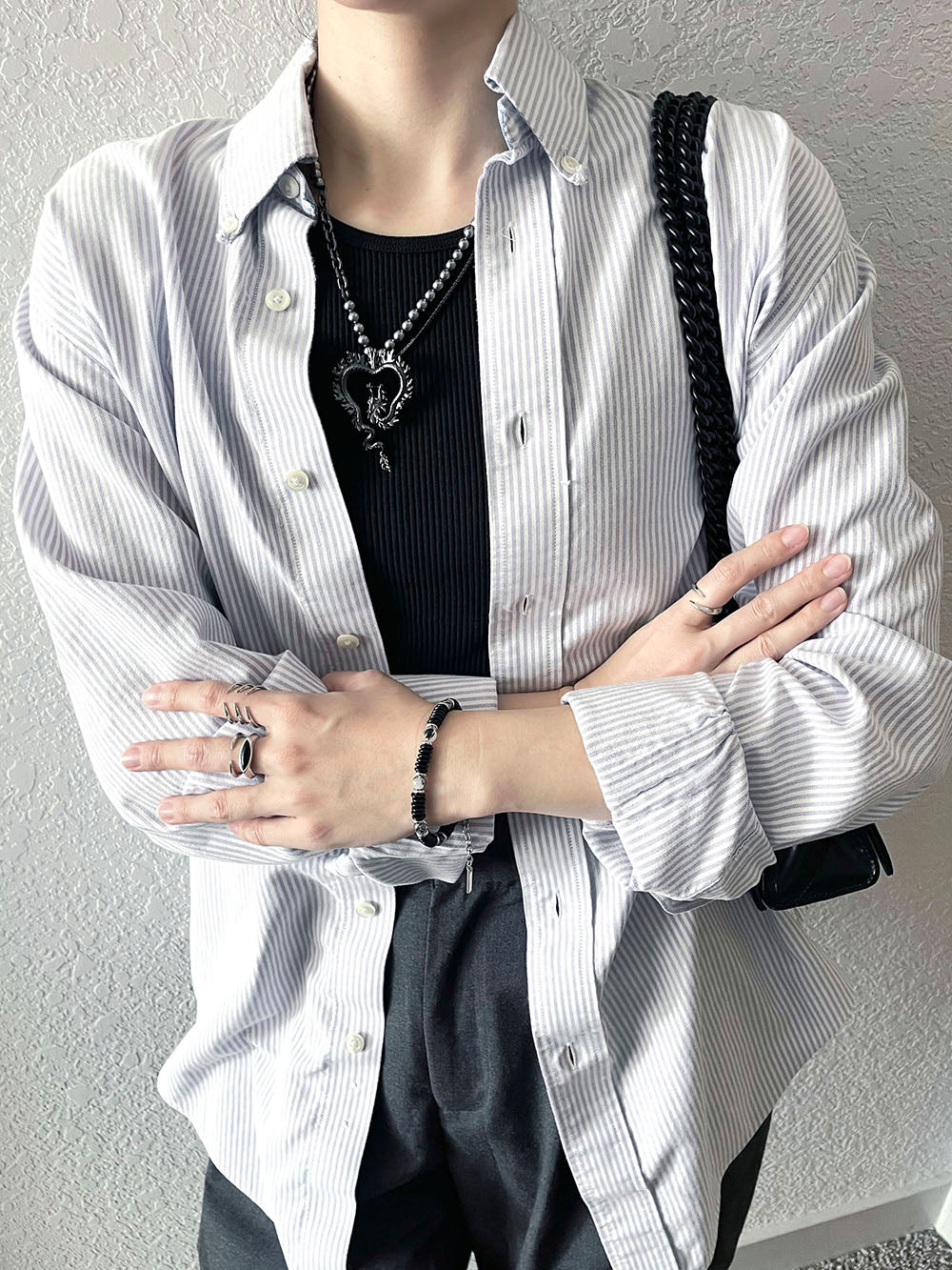 MUKTANK x Mandarin Zan Club Swimming Dragon in the Abyss Black Pearl Necklace