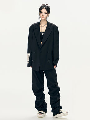 MUKTANK × ARDENCODE Loose Double-breasted Lapel Suit Jacket