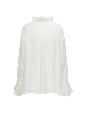 MUKZIN“Realm of Ethereal Mist”Tencel Soft - Light Pearl White Shirt