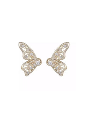 MUKTANK×SUN HUNTER “Emergence”Lace Butterfly Multi - Way Stud Earrings