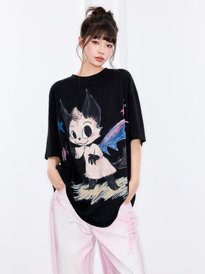 MUKZIN "Ode to the New Summer"Cartoon - printed short - sleeved shirt