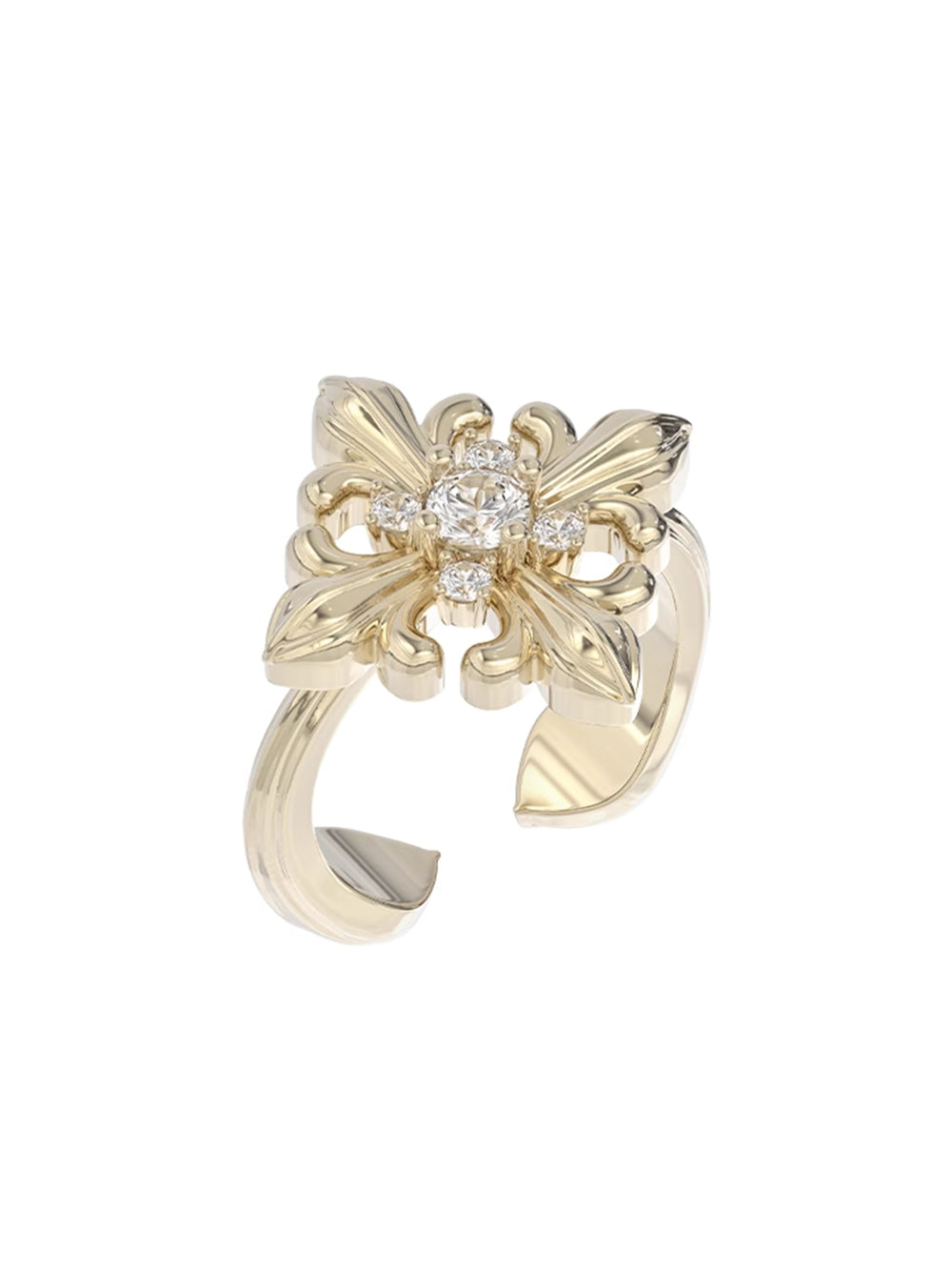 MUKTANK×SUN HUNTER Iris-shaped Square Ring