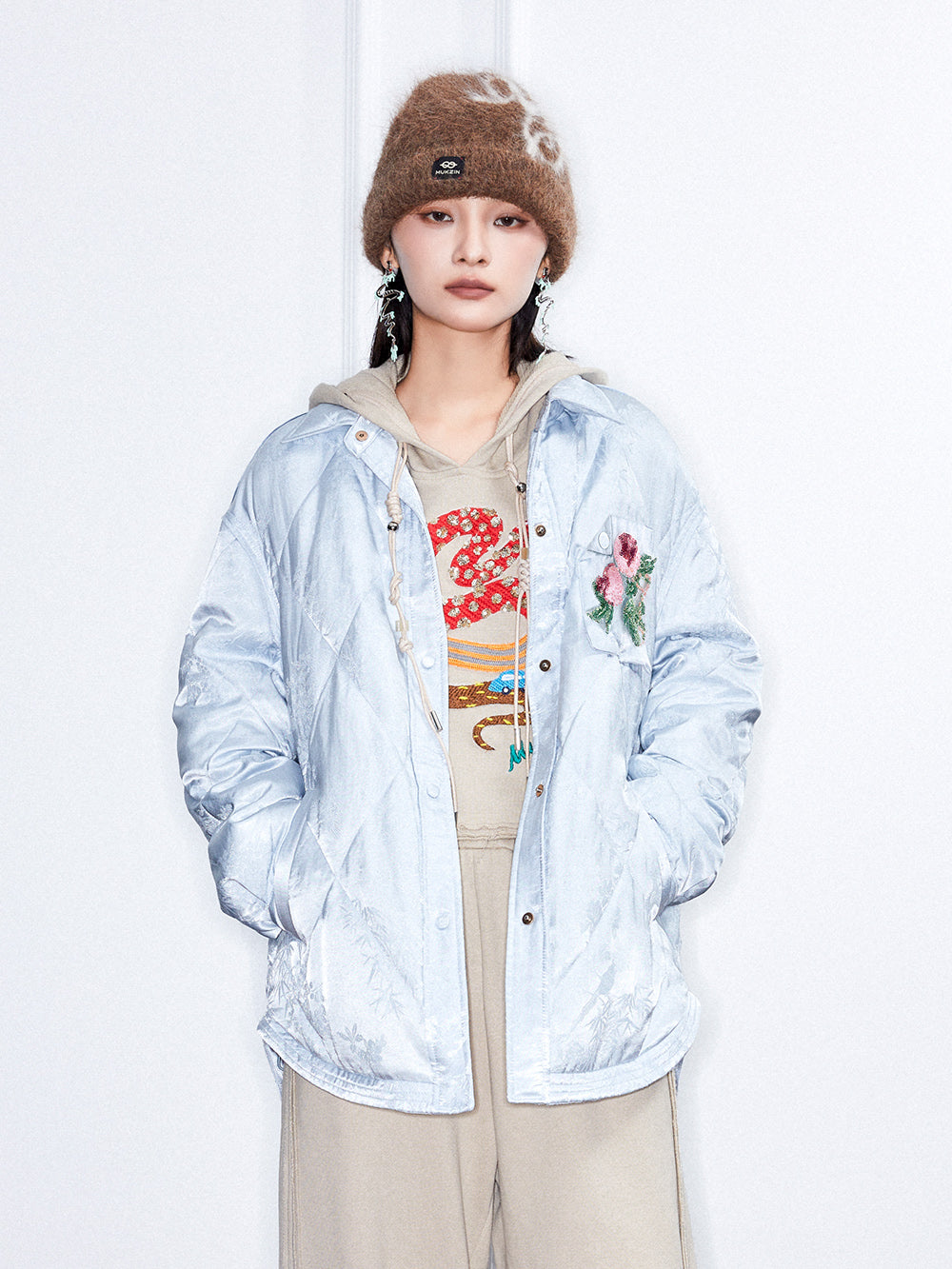 MUKZIN  Linglong "Linglongzi"Shirt-style Down Jacket.