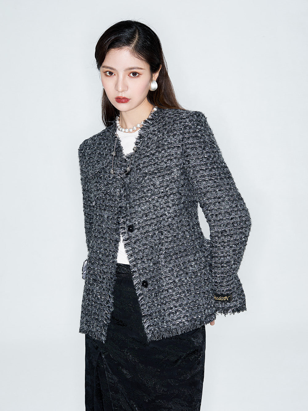 MUKZIN Linglong New Chinese-style Tweed Chanel Style Jacket