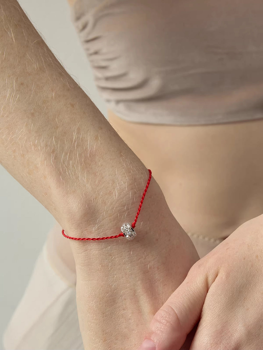MUKTANK × SUN HUNTER Iris “Ruyi Bead” Red String Bracelet