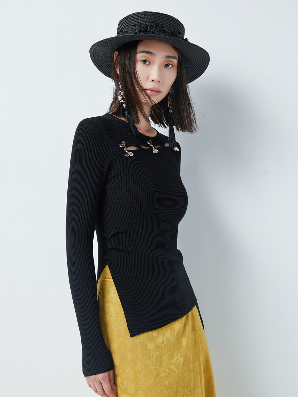 MUKTANK×CUUDICLAB Lace Knit Base Layer Top