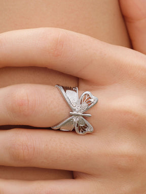 MUKTANK×SUN HUNTER “Emergence”Lace Butterfly Wing Ring