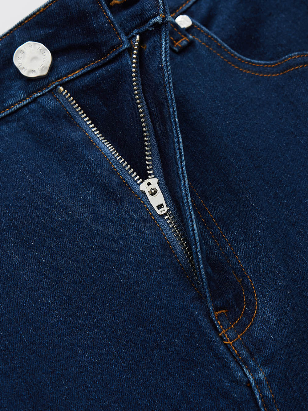 MUKZIN Linglong "Fengqi" Washed Denim Skirt